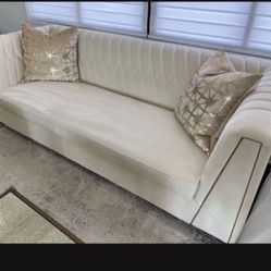 Tov Furniture Cream Sofa 