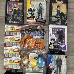 30 Piece Anime LOT - Dragonball - Kirby - My Hero - Jujutsu Kaisen - Chainsaw Man - Pokemon