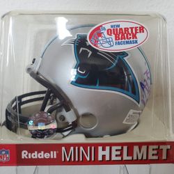 Rod Smart Signed Carolina Panthers Mini Helmet