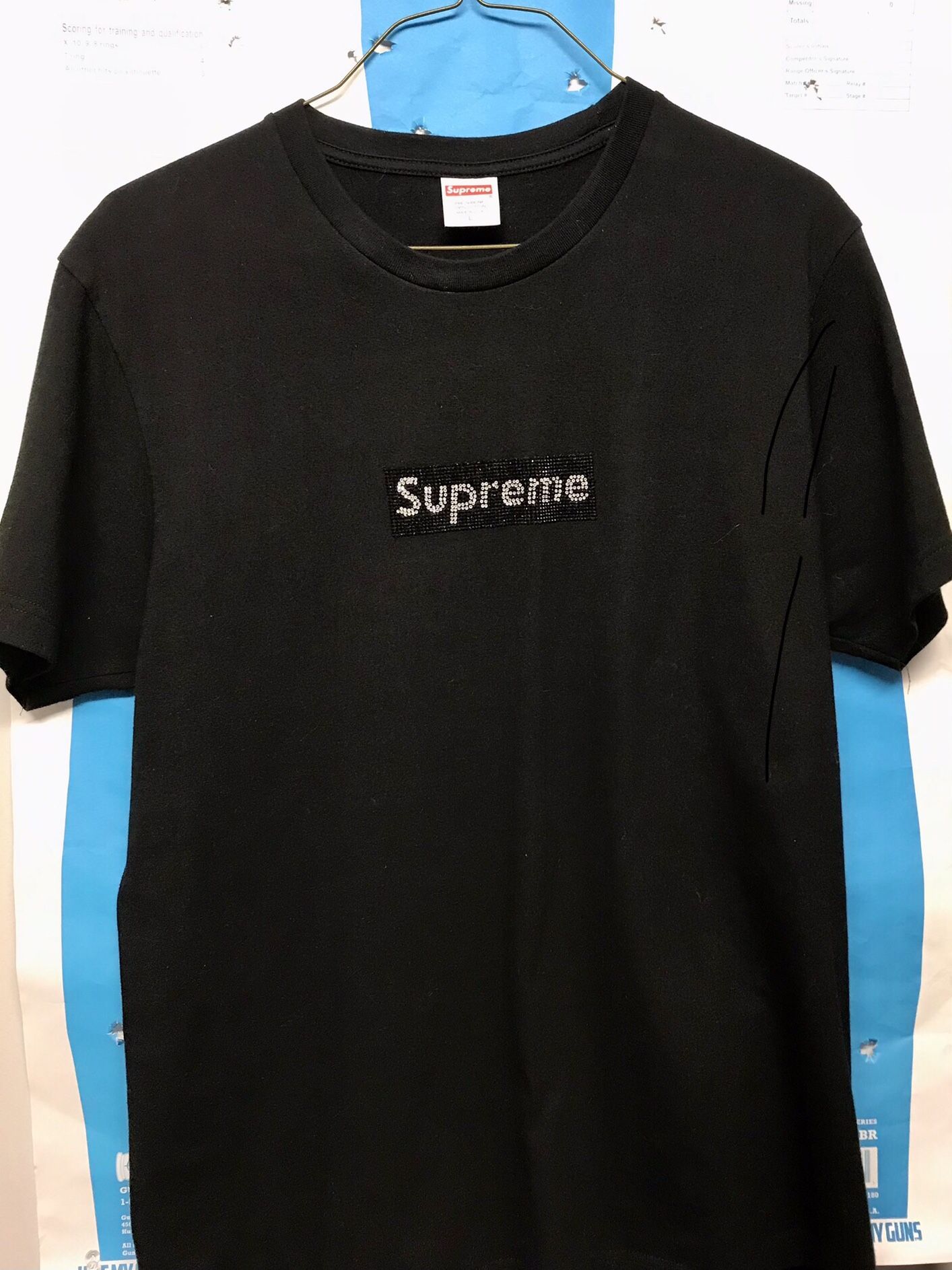 Supreme Swarovski Box Logo Tee Supreme Swarovski Box Logo