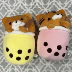 Takashoji Boba Dog & Boba Cat Plushie 