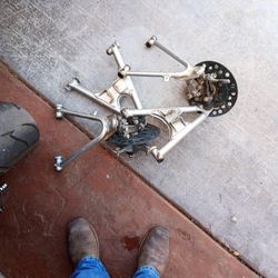 Front A Arms Brakes, Rotors From Quad, Side X side And Rear Sprocket 41A54  And Rear Swing Arm From Dirt Bike.Not Sure Of What It's From Any Of It