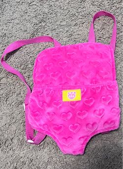 Build-A-Bear Pink Plush Stuffed Animal Carrier