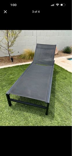 CB2 Idle Black Outdoor Sun Lounger Chair
