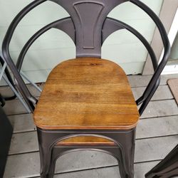 Wood And Metal Chairs 