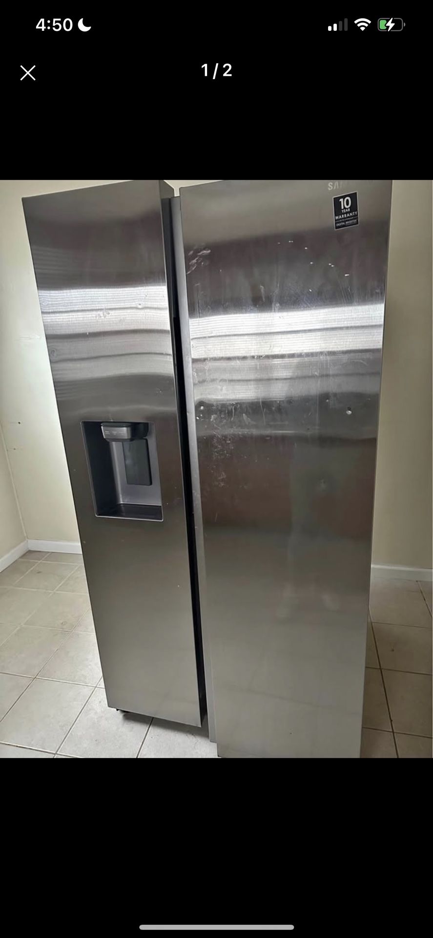Silver Samsung Refrigerator 