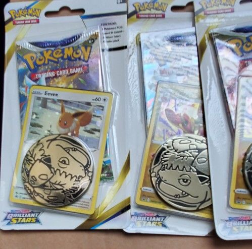 5 Brilliant Stars Blister Packs NEW with coins and promos