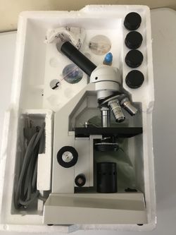 AmScope 40X-1000X Dual Light Glass Lens Metal Framework Science Microscope Kit