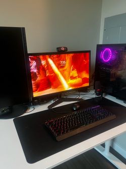 🔥 COMPLETE CYBERPOWER GAMING & STREAMING SETUP – RTX 2070 – HEIGHT-ADJUSTABLE DESK INCLUDED