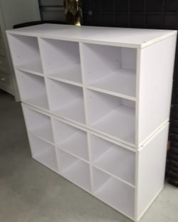 2 White Cube Storage Shelving Unit