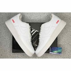 Nike Air Force 1 Supreme White 10 Men