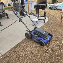 Electric lawn mower.