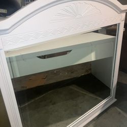 Light Pink Drawers With Giant Mirror