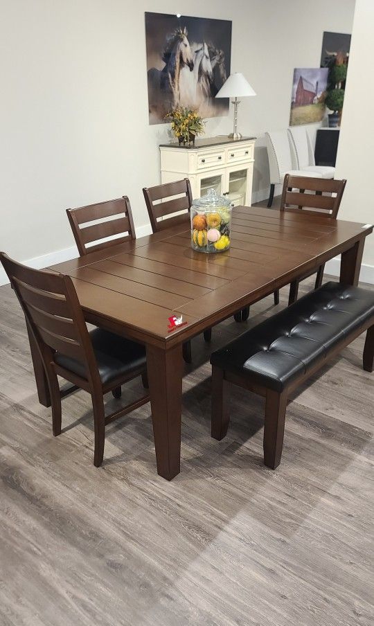 Brand New! 6pc Beautiful Dining Room Set π/ Take it home with Only $39down/ Hablamos EspaΓ±ol Y Ofrecemos Financiamiento π