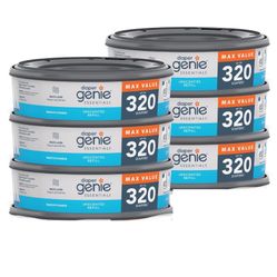 Diaper Genie Essentials Round Refill 6 Pack Hold Up to 1920 Diapers   New Condition