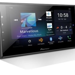 Pioneer DMH-W4660NEX 6.8" Capacitive Touchscreen, Double Din – Wireless & Wired Apple CarPlay & Android Auto, Amazon Alexa Built-in, Bluetooth, HD Rad