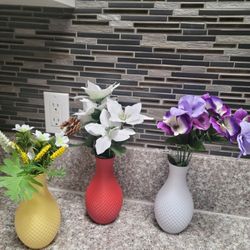 NEW 3D FLOWER VASES