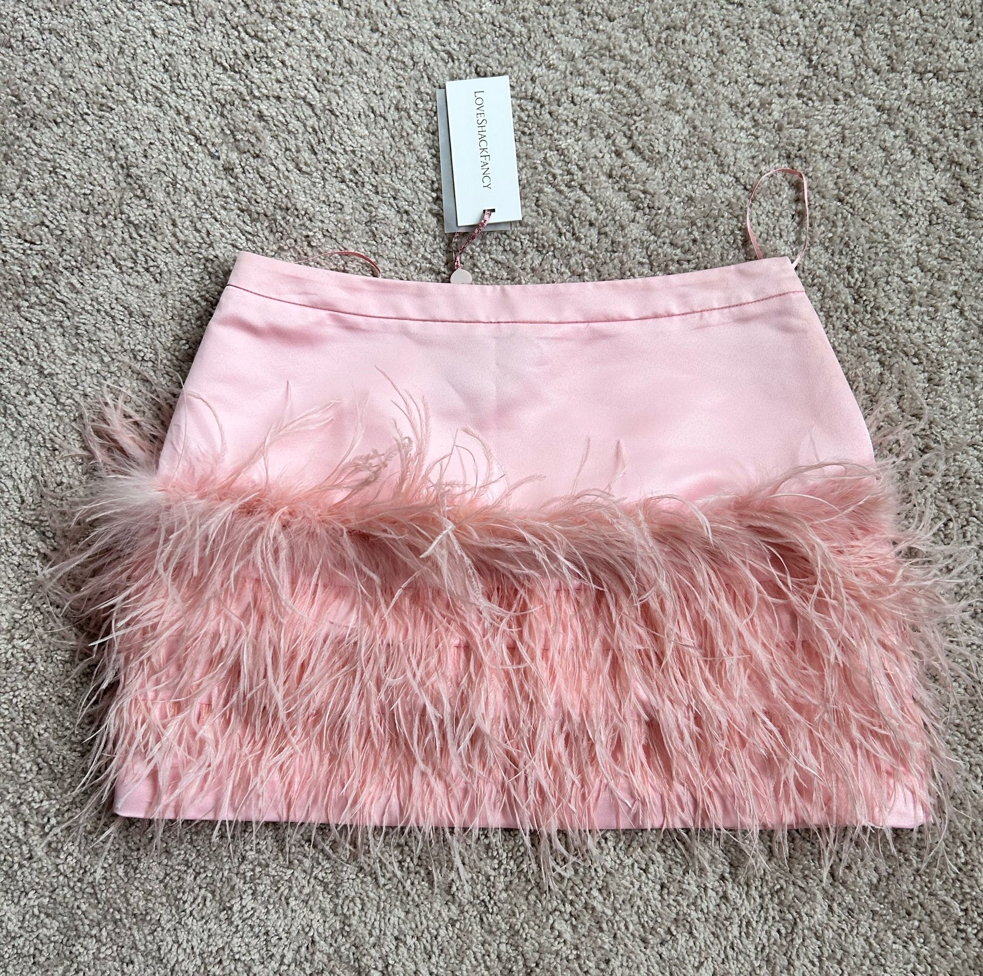 LoveShackFancy feather miniskirt. 6