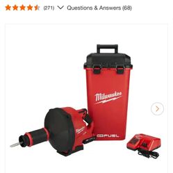 Milwaukee M18 FUEL 18-Volt Lithium-Iron Cordless Plumbing Drain Snake Auger Kit with w/ CABLE DRIVE & 5/16 in. x 35 ft. Cable