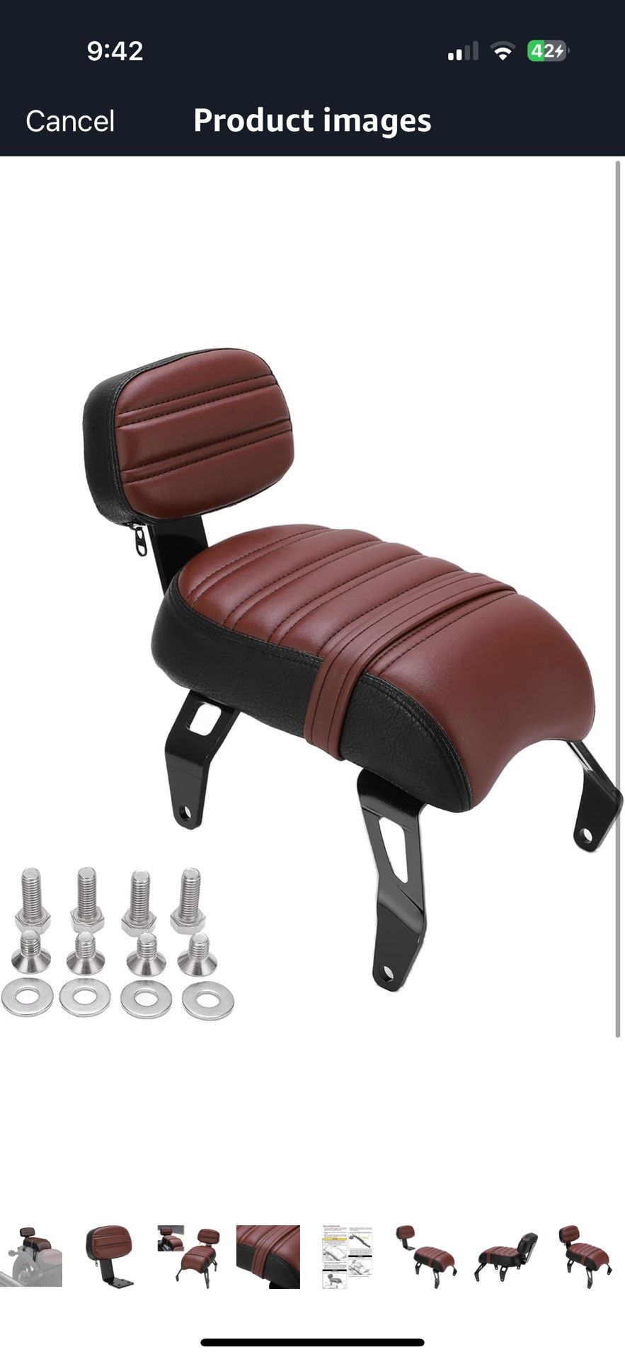 Motorcycle Seat Backrest, Rear Passenger Seat With Backrest Kits Replacement for Indian