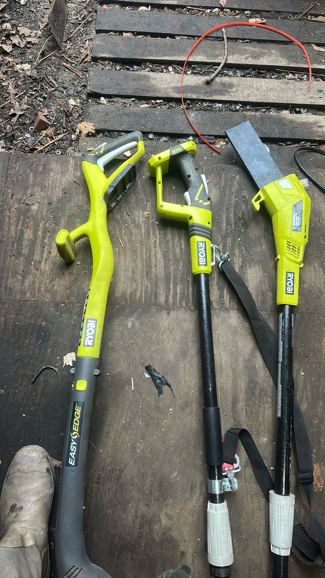 Ryobi Weed Whacker And A Pole Chain Saw