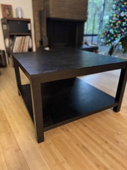Modern Black REAL WOOD Coffee Table – $40 (Carmichael)