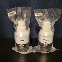 Genuine Canon GI-20 PGBK Black Ink Refill Bottle 170ml [ 2 Pack ] New / No Box