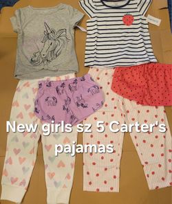 New 2 Pajama Sets Girls Size 5 Carter's 