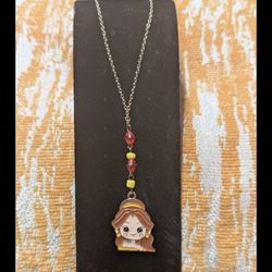 Handmade Belle-Inspired Beauty and the Beast Charm Necklace