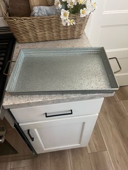 Large galvanized tray $15