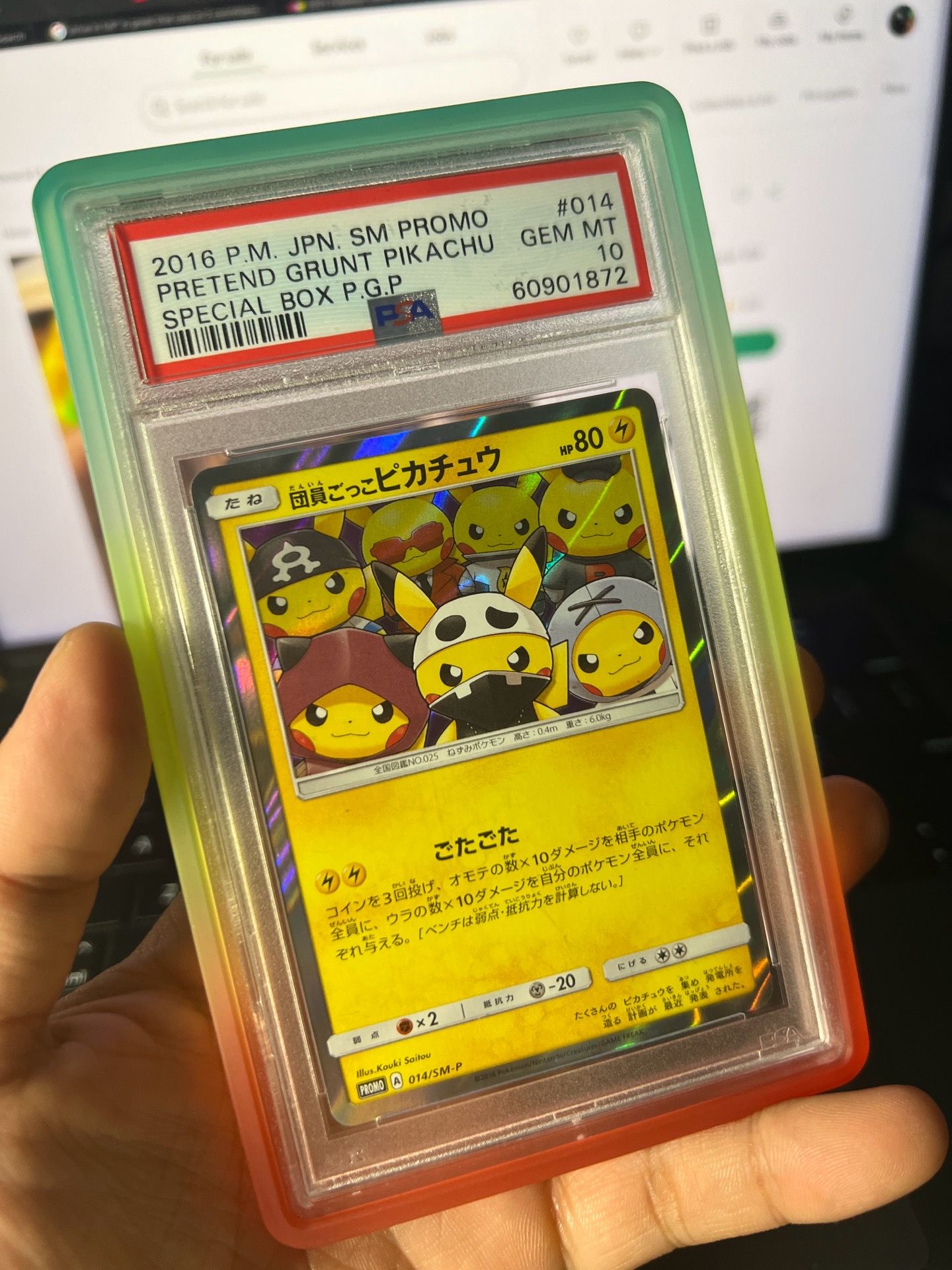 Pretend Grunt Pikachu Psa 10- Pokemon