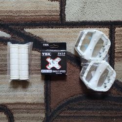 NEW Bicycle Bmx Parts Bundle White