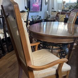 Extendable Dining Room Table W/ 2 - Dining Chairs 