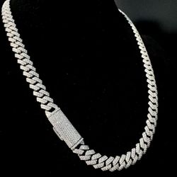 10MM Moissanite cuban link chain 