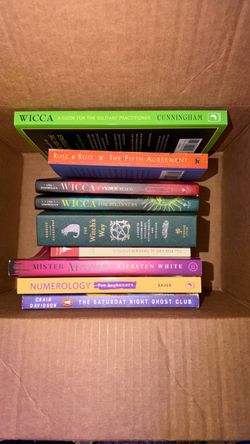 Box of 9 books on Wicca and Witchcraft