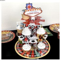 5- The 3-tier design allows for easily displaying multiple cupcakes. It can hold 24 cupcakes on 3 tiers; capacity depends on the 