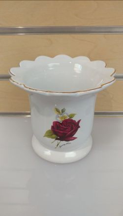 Flatware / Utensils / Napkins _ holder ( NEW ) Porcelain . Red / gold