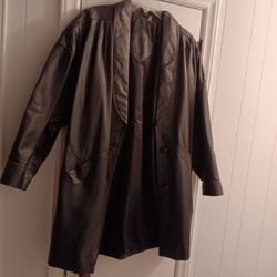 Long Real Leather Coat