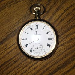 14k GOLD Plated Hamilton Pocket Watch 