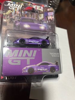 Mini Gt #1067 Toyota Supra (A80) Top secret GT 300 Purple 1:64
