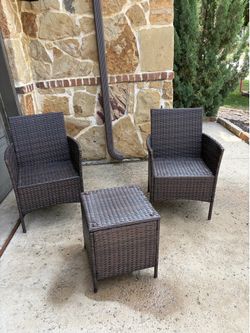 Patio set chairs and table