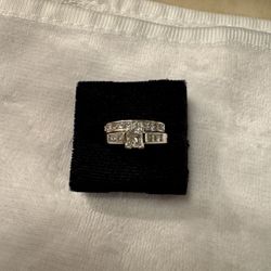 14K Gold Bridal Set – ~0.60ct Diamond – Princess Channel Set – Size 6.75