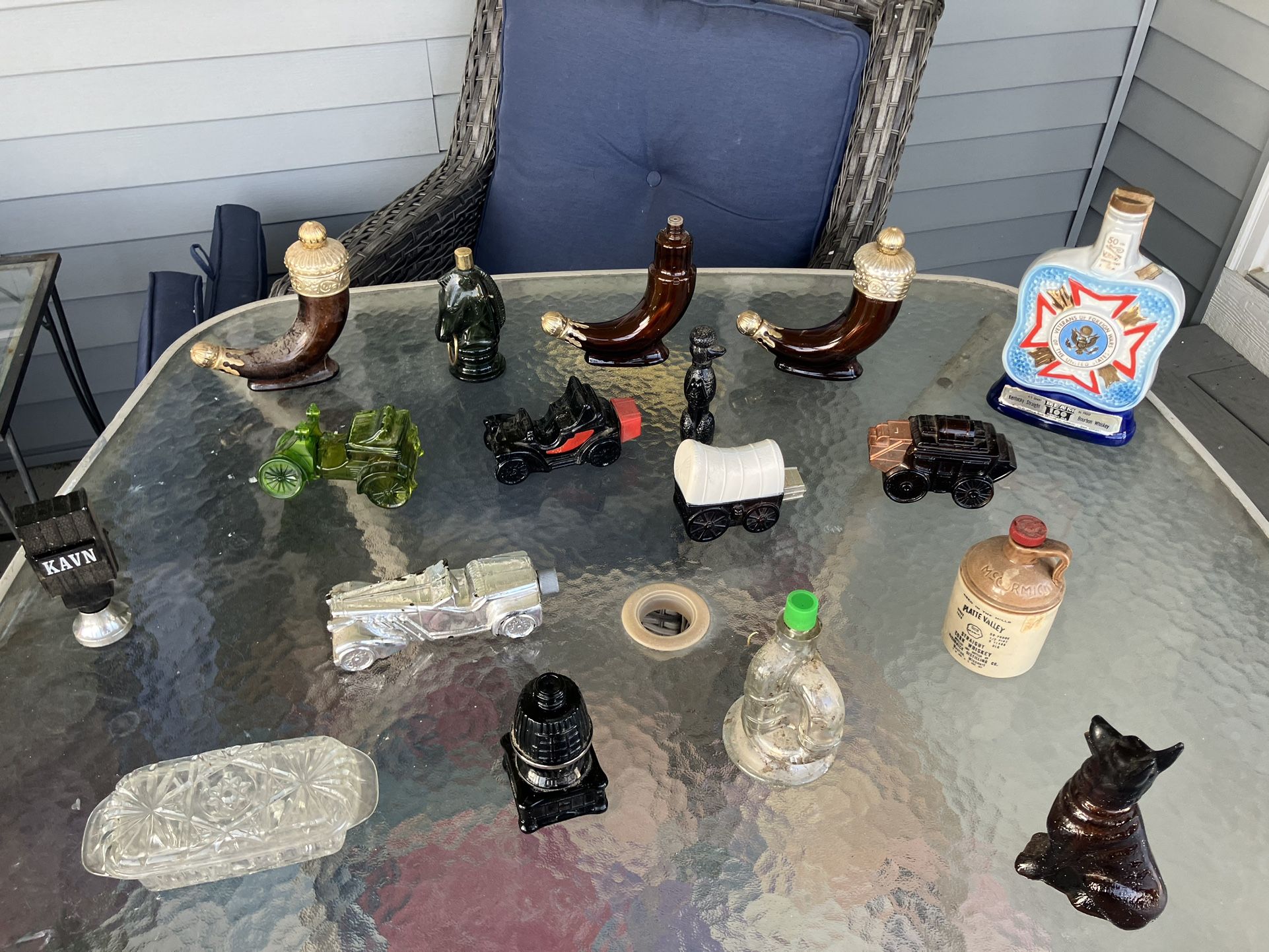 Collection Of Antique Avon Cologne Bottles