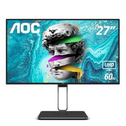 AOC 27” 4K External Monitor USB-C IPS Black U27U2DP