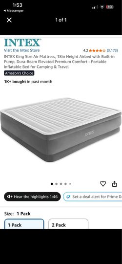 Intex king size blow up bed