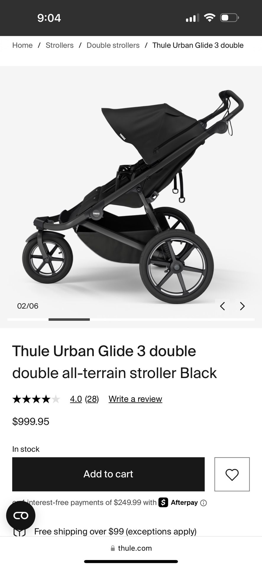 Thule Urban Glide 3 Double Stroller