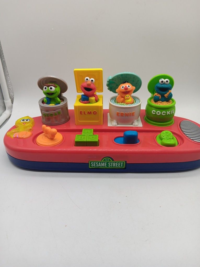 Sesame Street Pop Up Pals Elmo & Friends Vintage 2002 Mattel. Toddler Toy