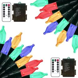 Christmas Lights Battery Operated 50 Counts Clear Mini String Lights with Remote