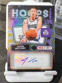 Jason Williams 2025-26 Topps Hoops Pixel Burst /50 Hoops Signs Kings Auto