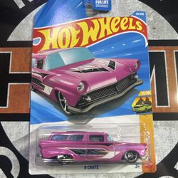 Hot Wheels 57 Chevy 8 Crate pink car #hotwheels